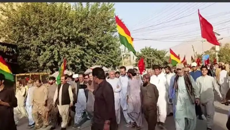 A protest march held under the BNP's banner in Balochistan